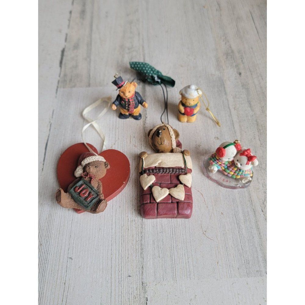 Santa Claus teddy‎ bear heart variety sailor ornament Xmas decor couple